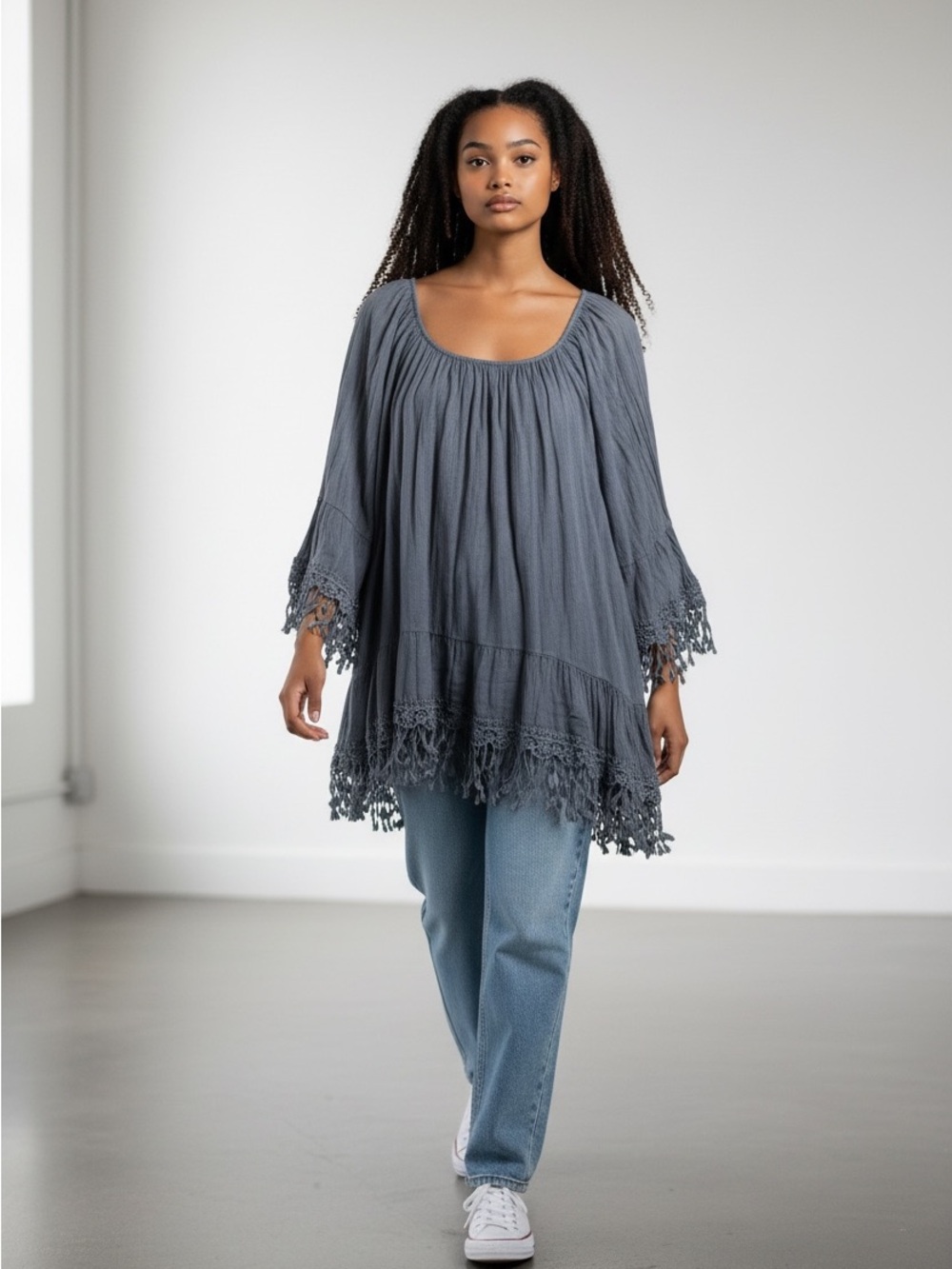 Tempo Paris Boho Linen tunic M
